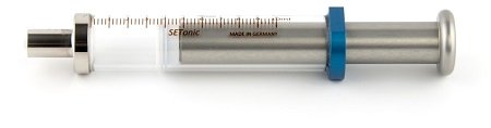 10ml gas tight syringe with metal collar and luer lock connector